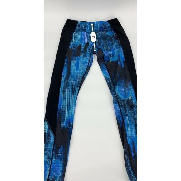 Women's Multi-Tone Blue Athletic Fitted Leggings Women's Size Small - Picture 5 of 6